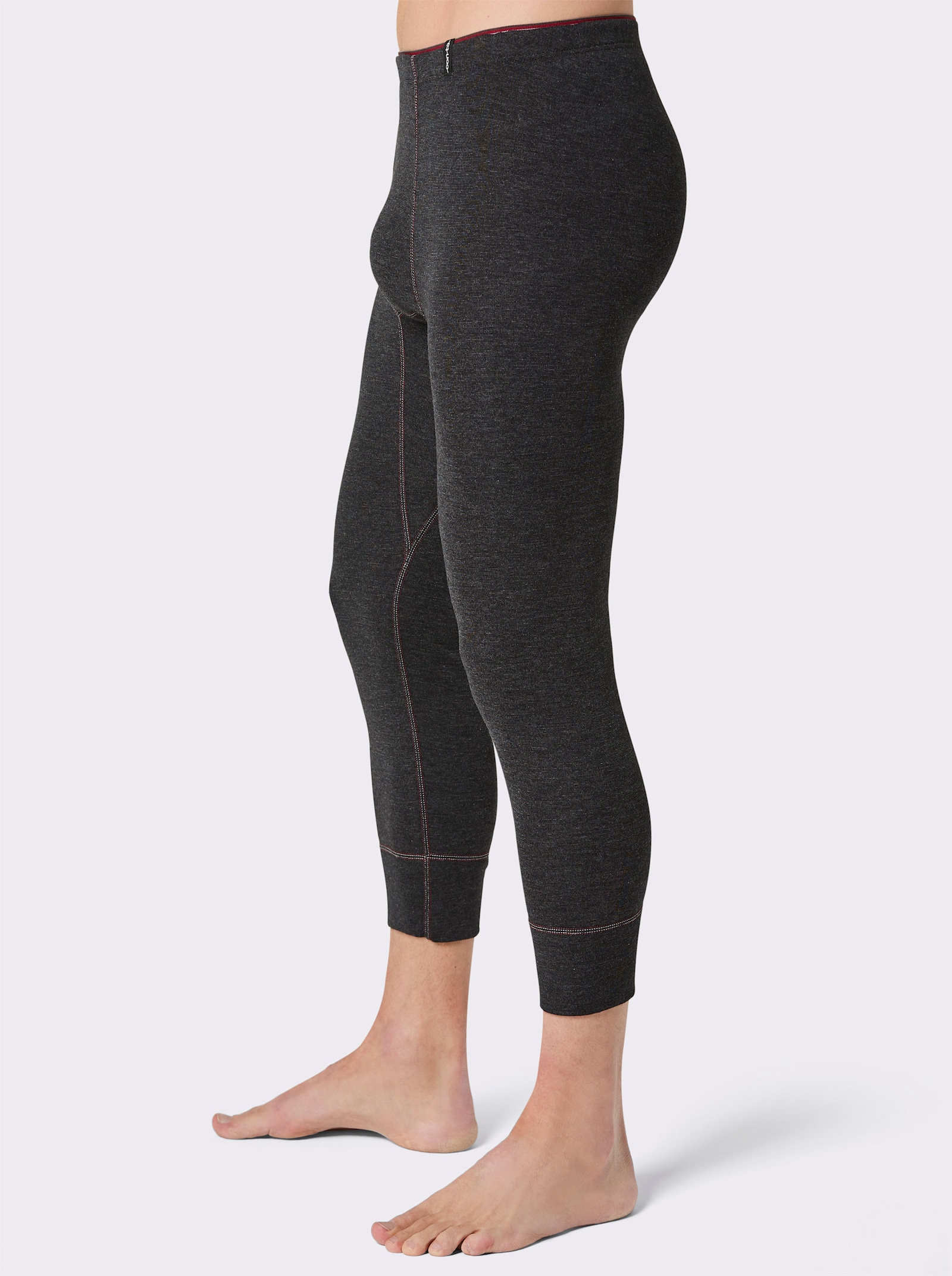 3/4 Unterhose - anthrazit-geringelt