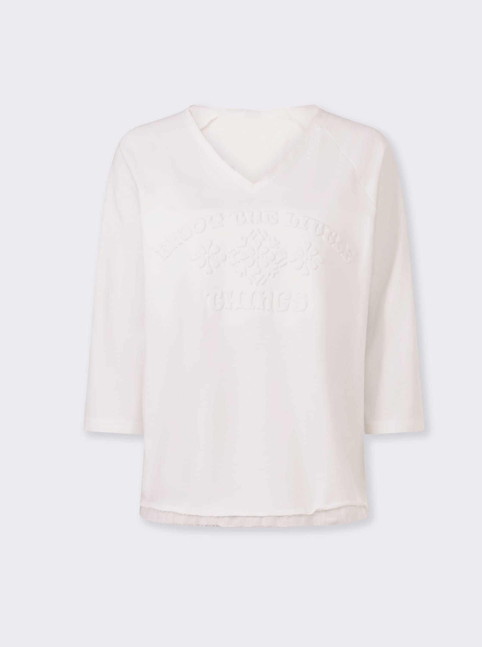 heine Sweatshirt mit 3D-Prägung - ecru