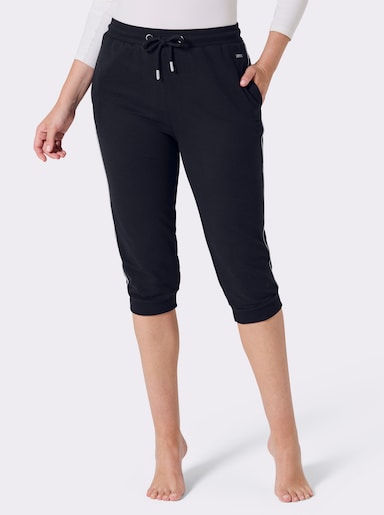 feel good Caprihose mit Bündchen - marine-weiß