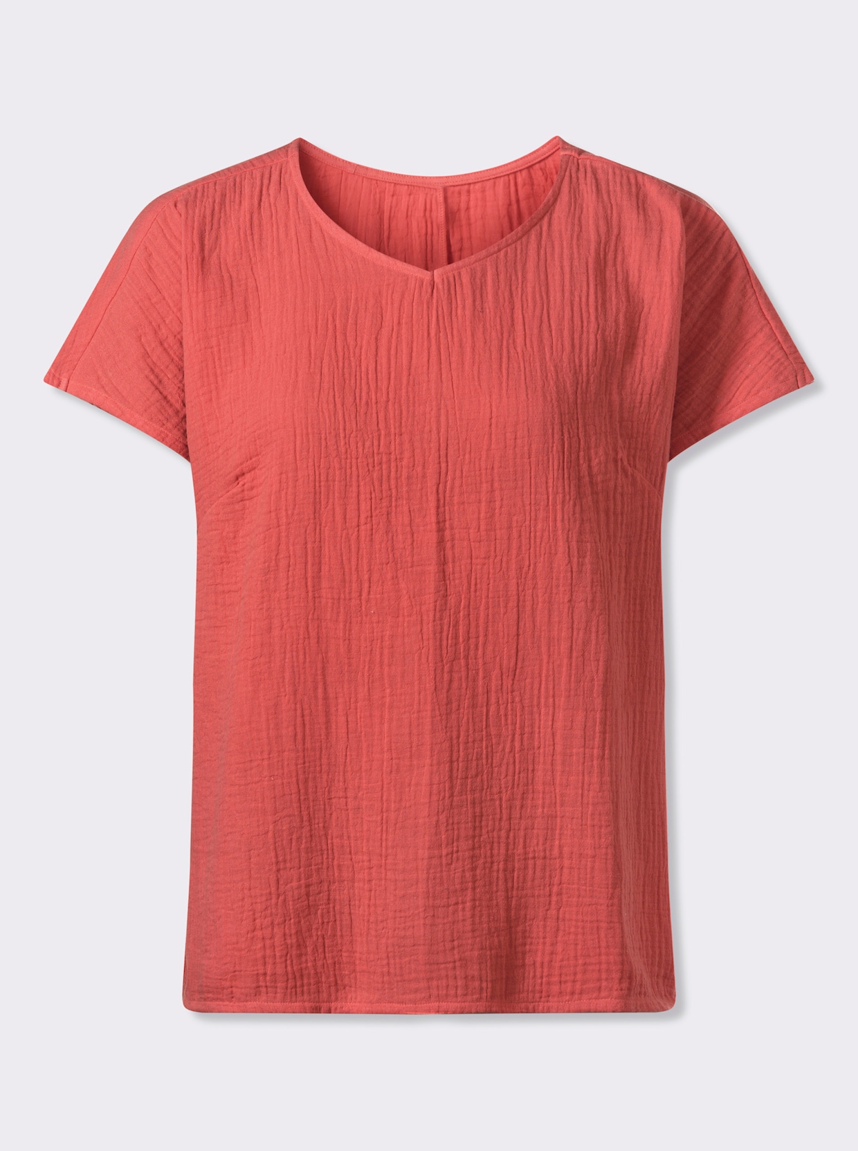 Schlupfbluse in Musselin-Qualität - grapefruit