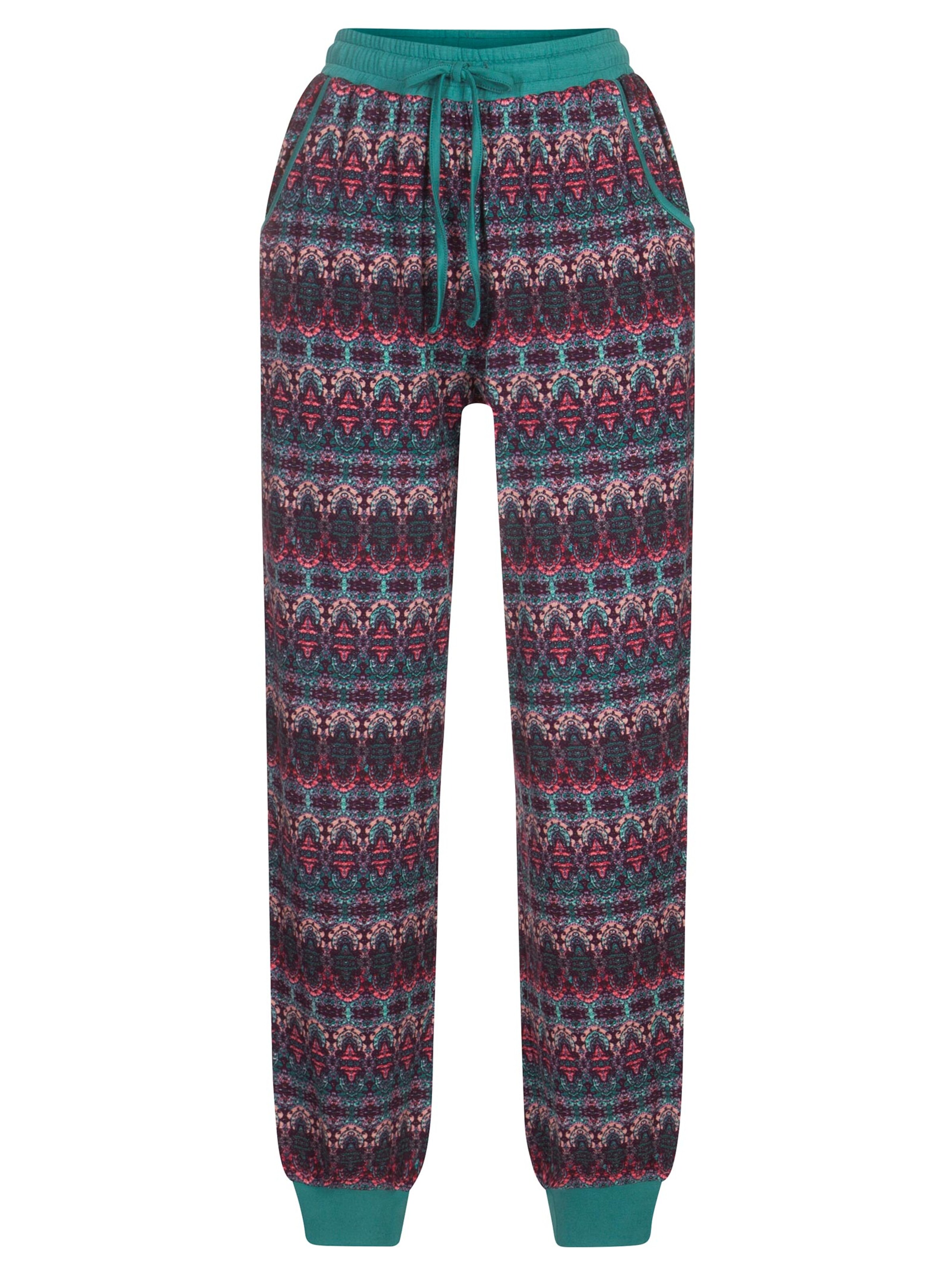 wäschepur Schlafanzug - smaragd-bedruckt