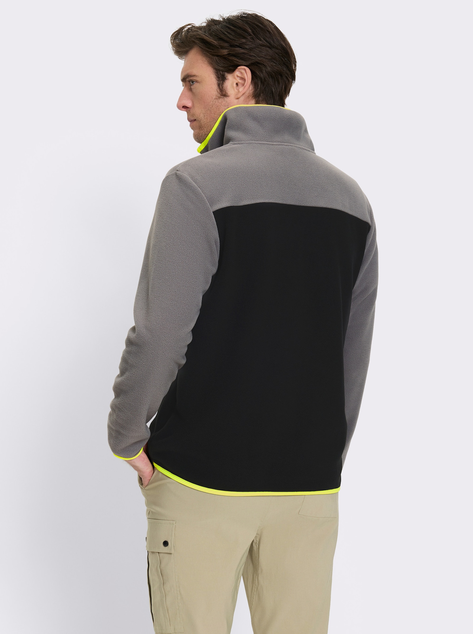 Catamaran Sports Fleeceshirt mit kontrastfarbigen Details - grau