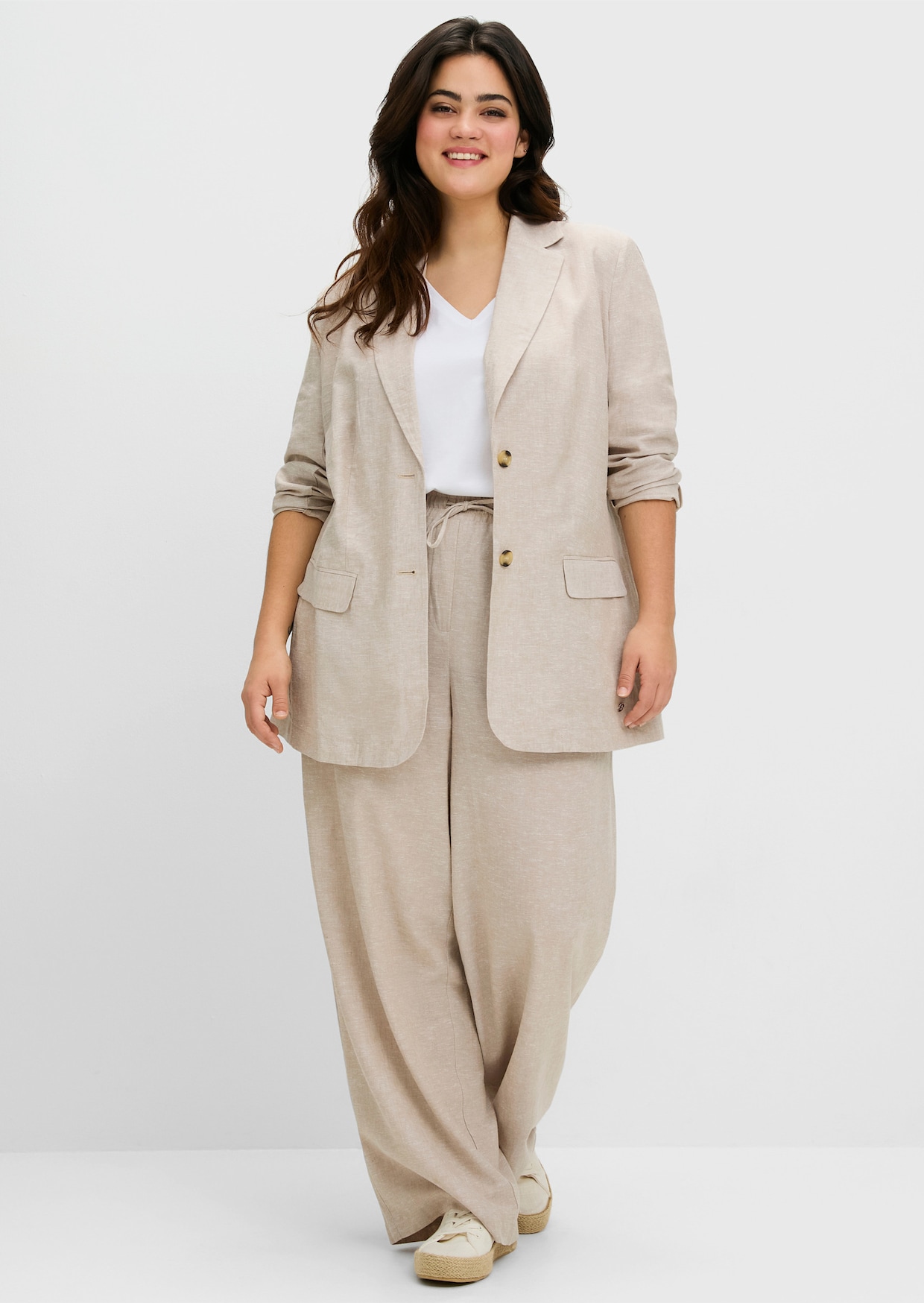 sheego Joggingbroek - beige