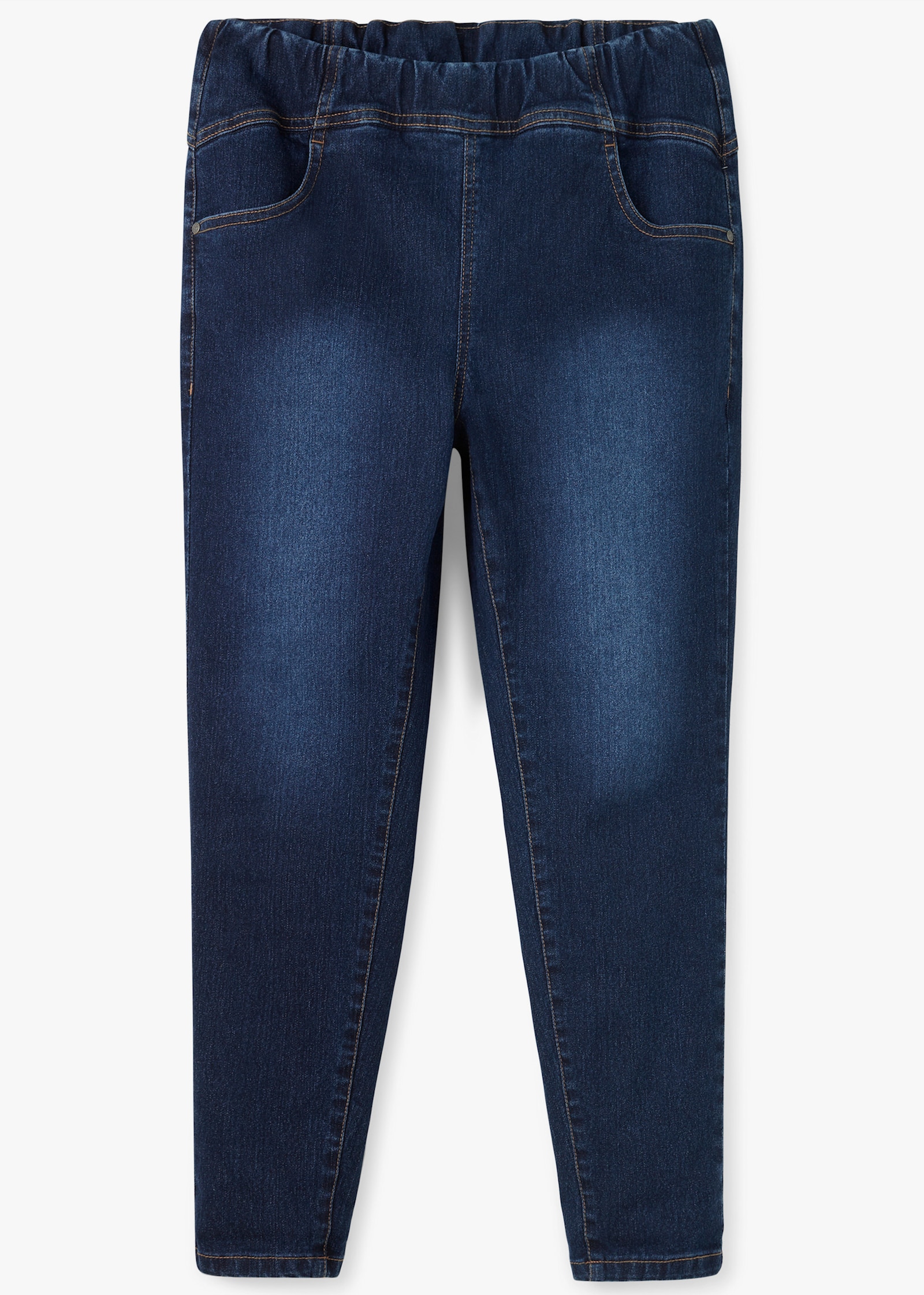 sheego Jeggings mit breitem Gummibund - dark blue denim