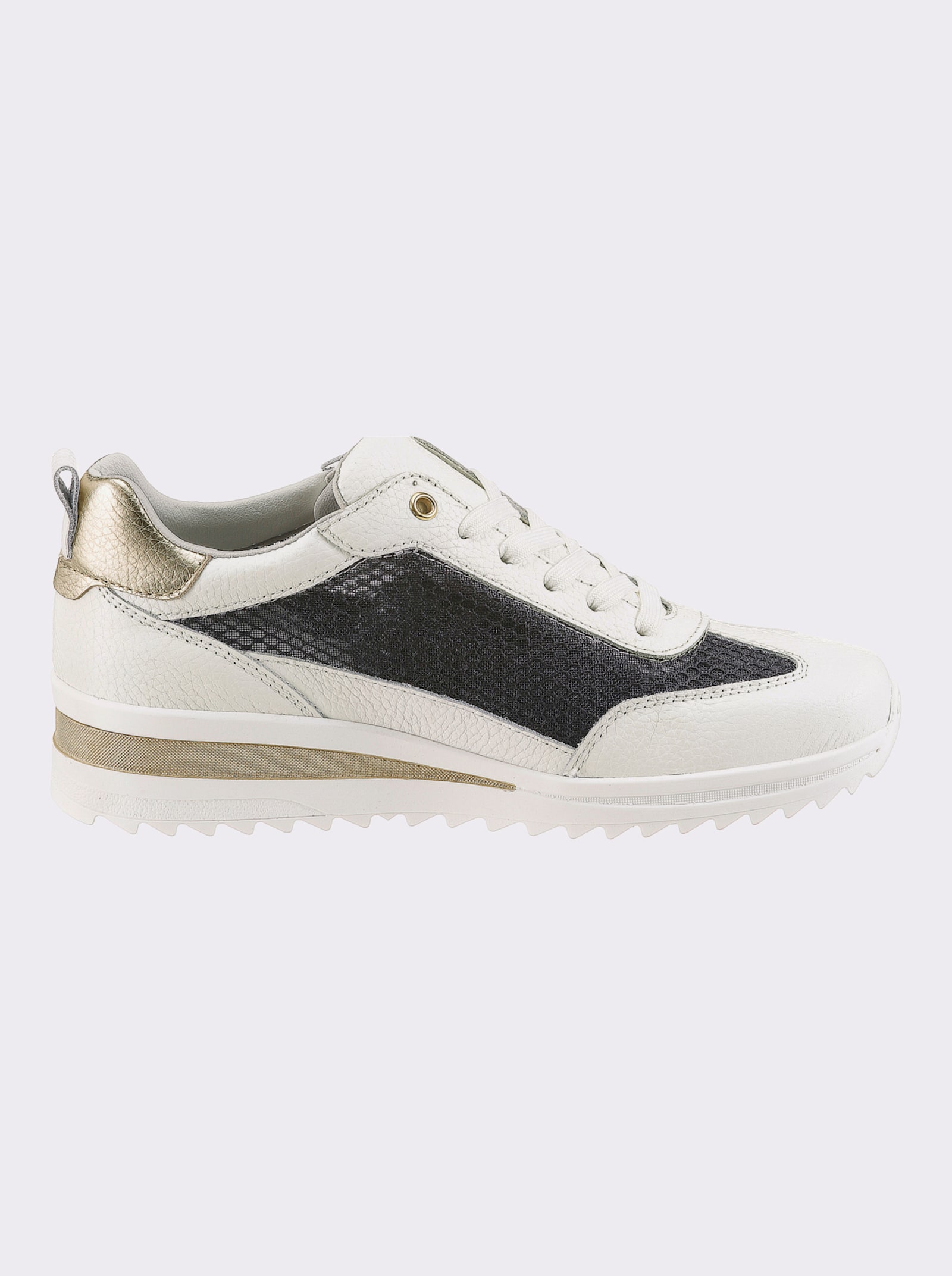 heine Sneaker mit Keilabsatz - weiß-schwarz