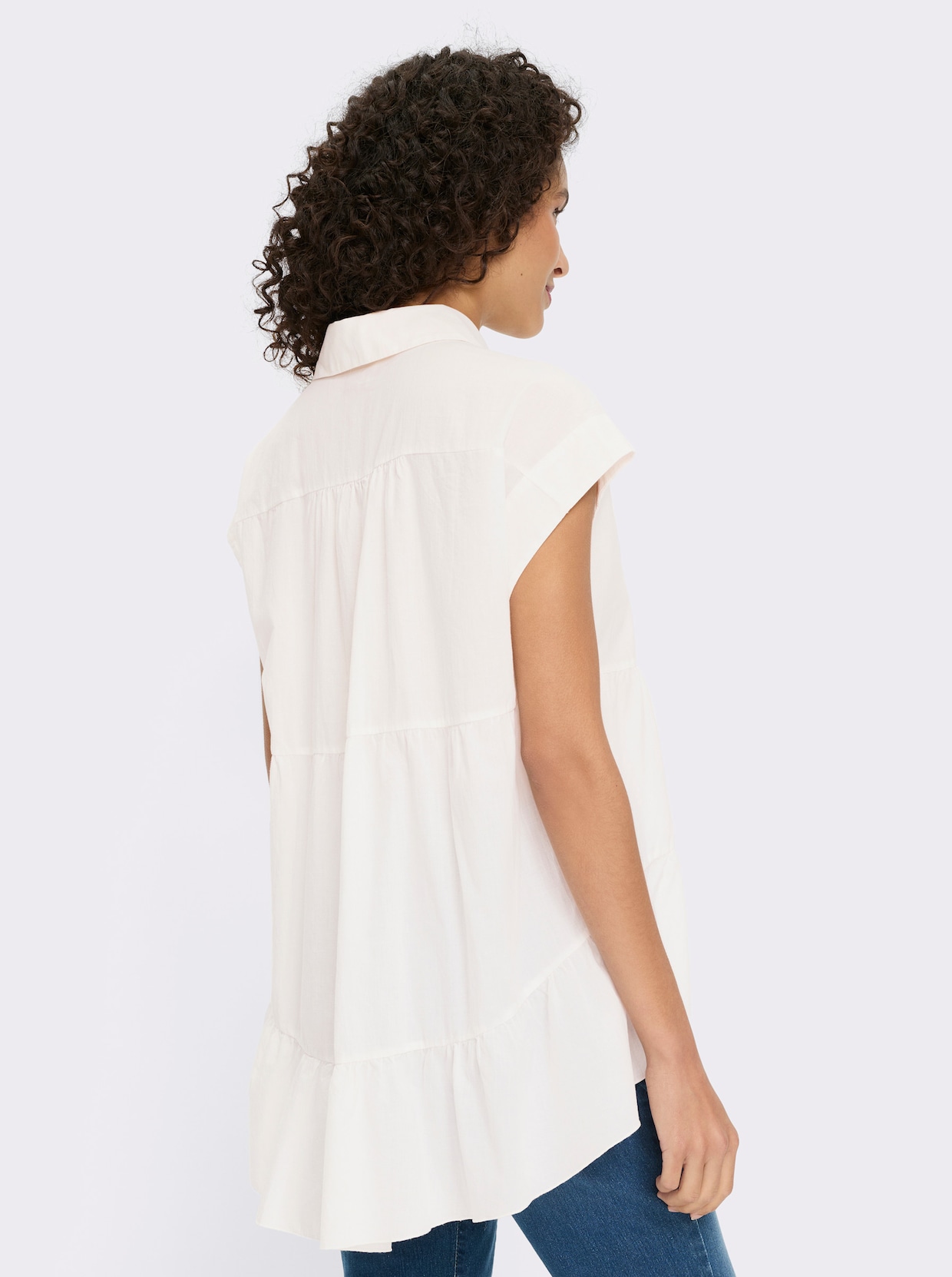 heine Baumwollbluse - weiss