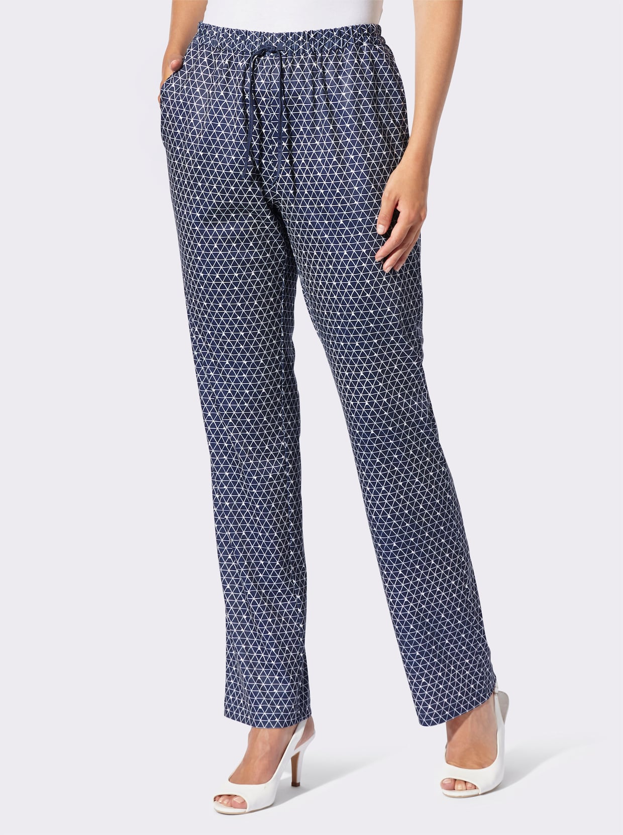 Jerseyhose - marine-bedruckt