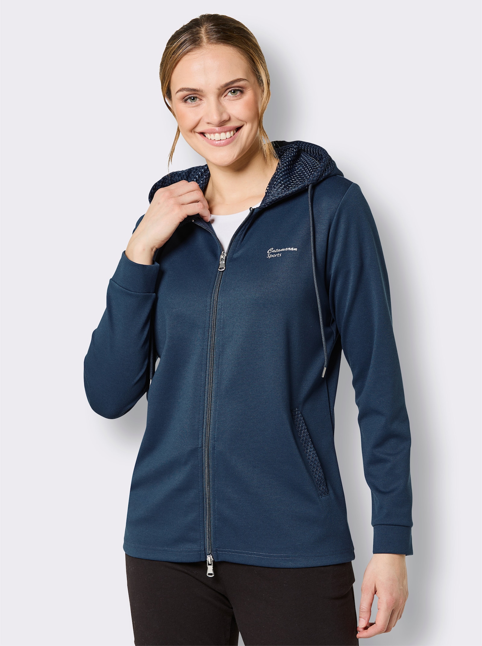 Catamaran Sports Funktionsjacke mit Mesh-Besatz - dunkelblau