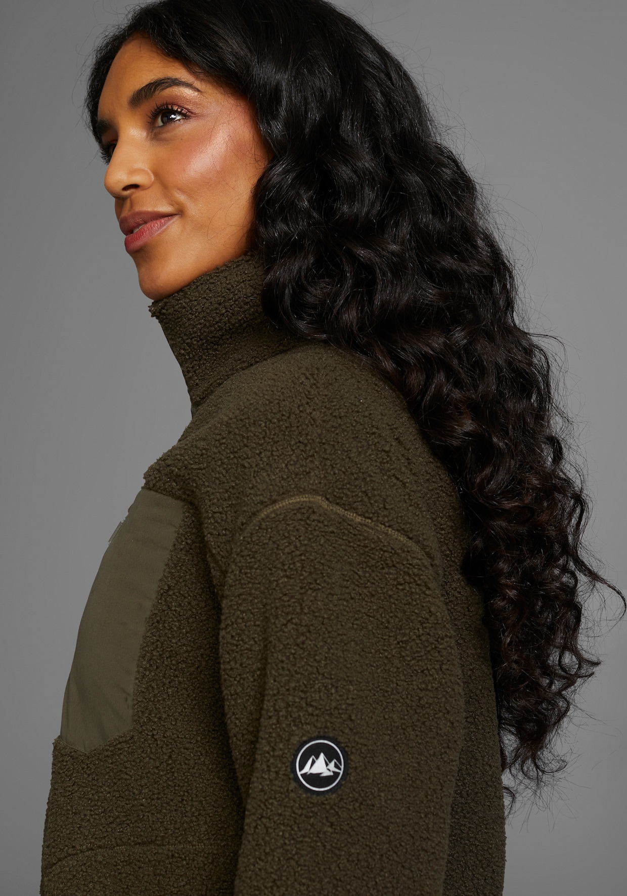 Fleecejacke - olivgrün