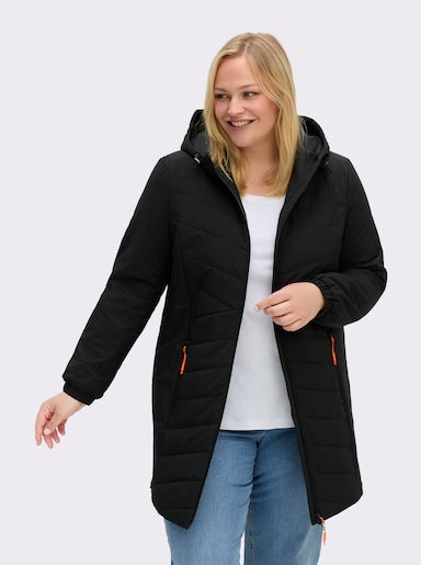 sheego Steppjacke im leichten A-Schnitt - schwarz