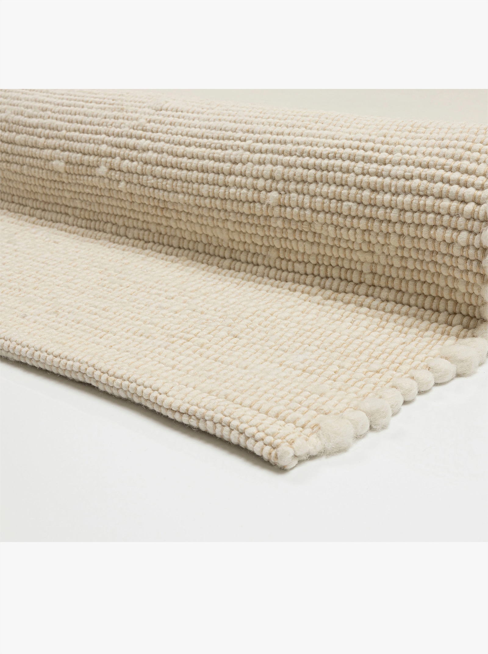 Theko Handwebteppich - beige-meliert