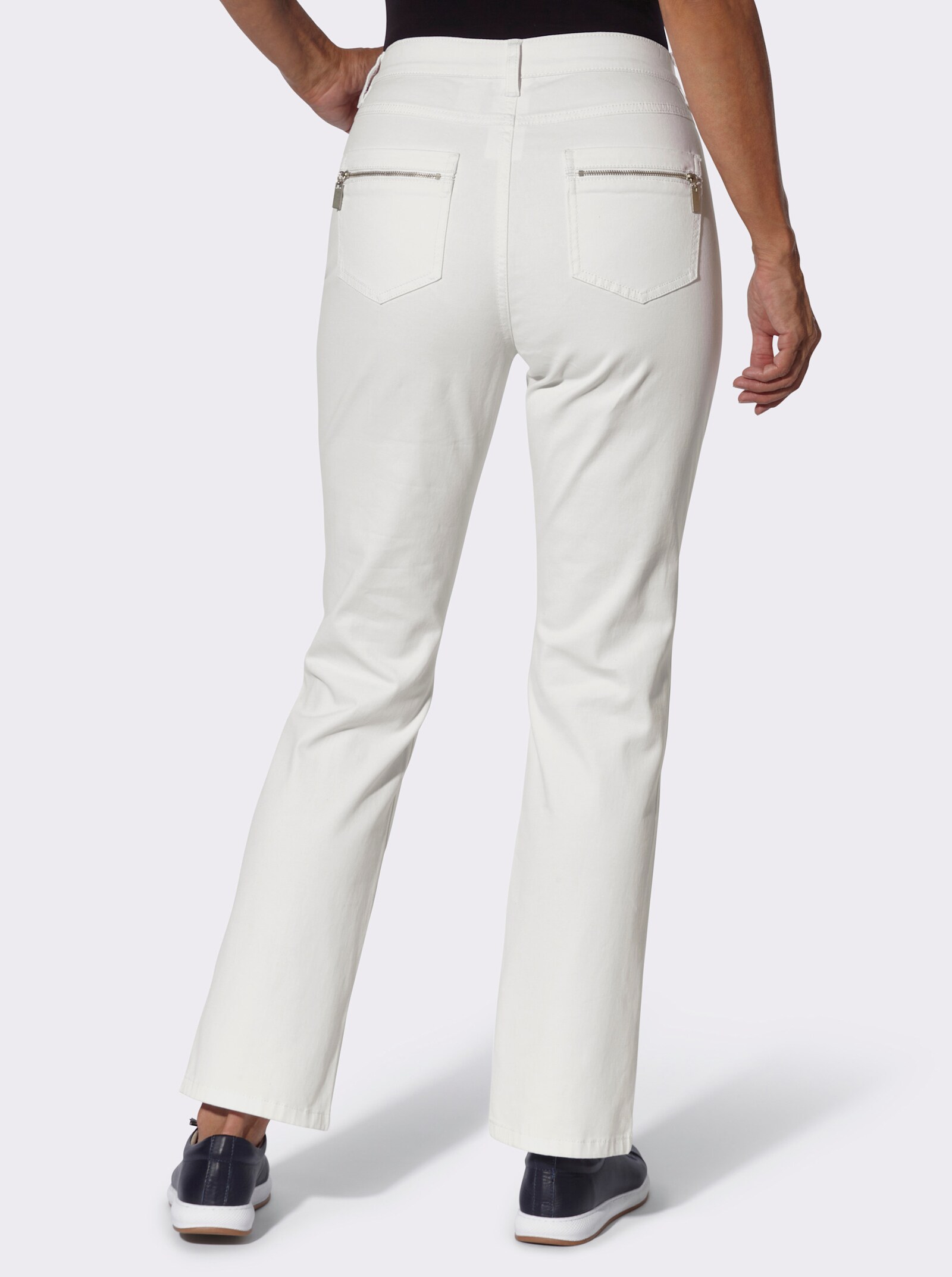 Jeans mit gerader Schnittführung - weiß