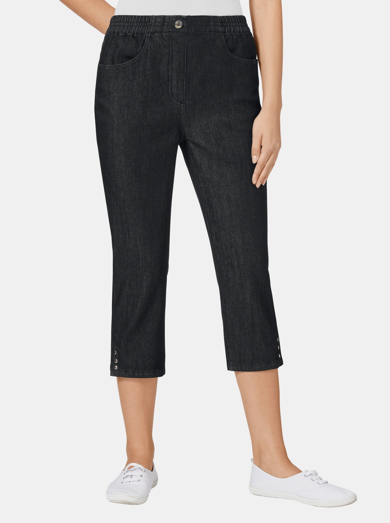 Caprijeans - black-denim