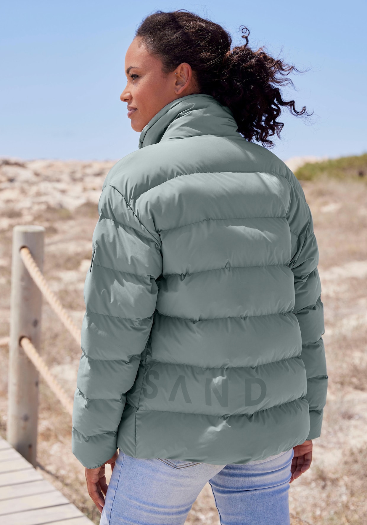 Elbsand Steppjacke - graugrün