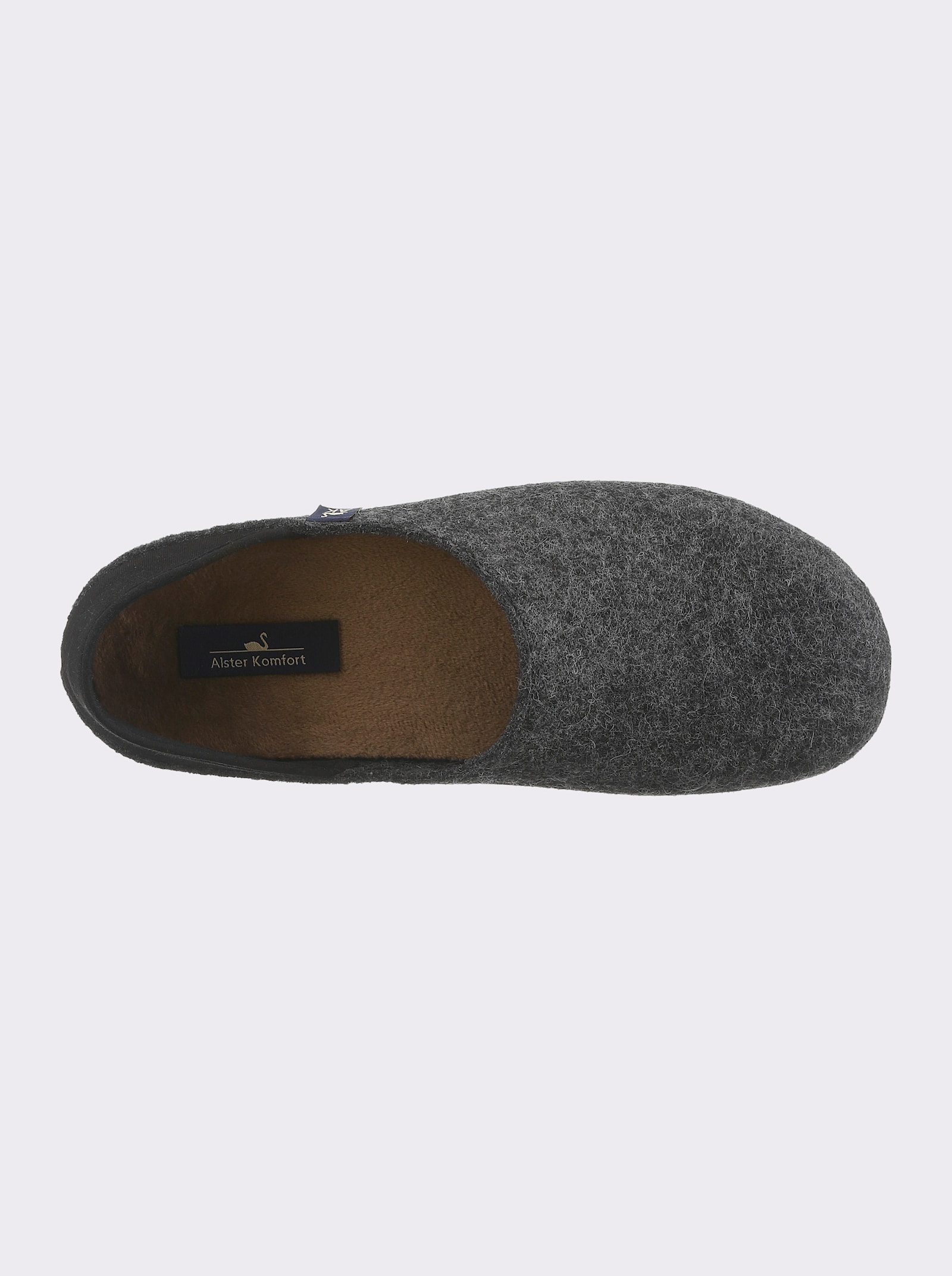 Hausschuh und Pantoffel in einem - grau