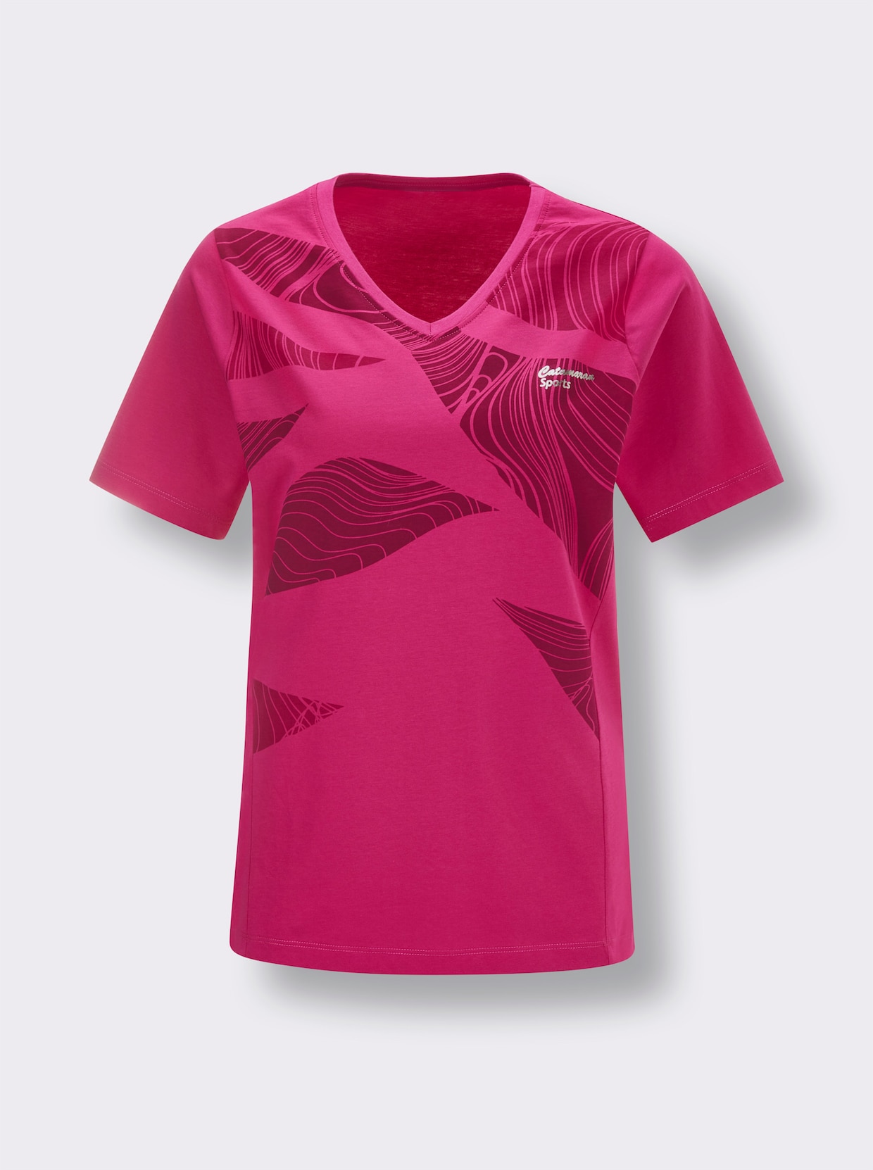 Catamaran Sports Sportshirt - fuchsia-gemustert