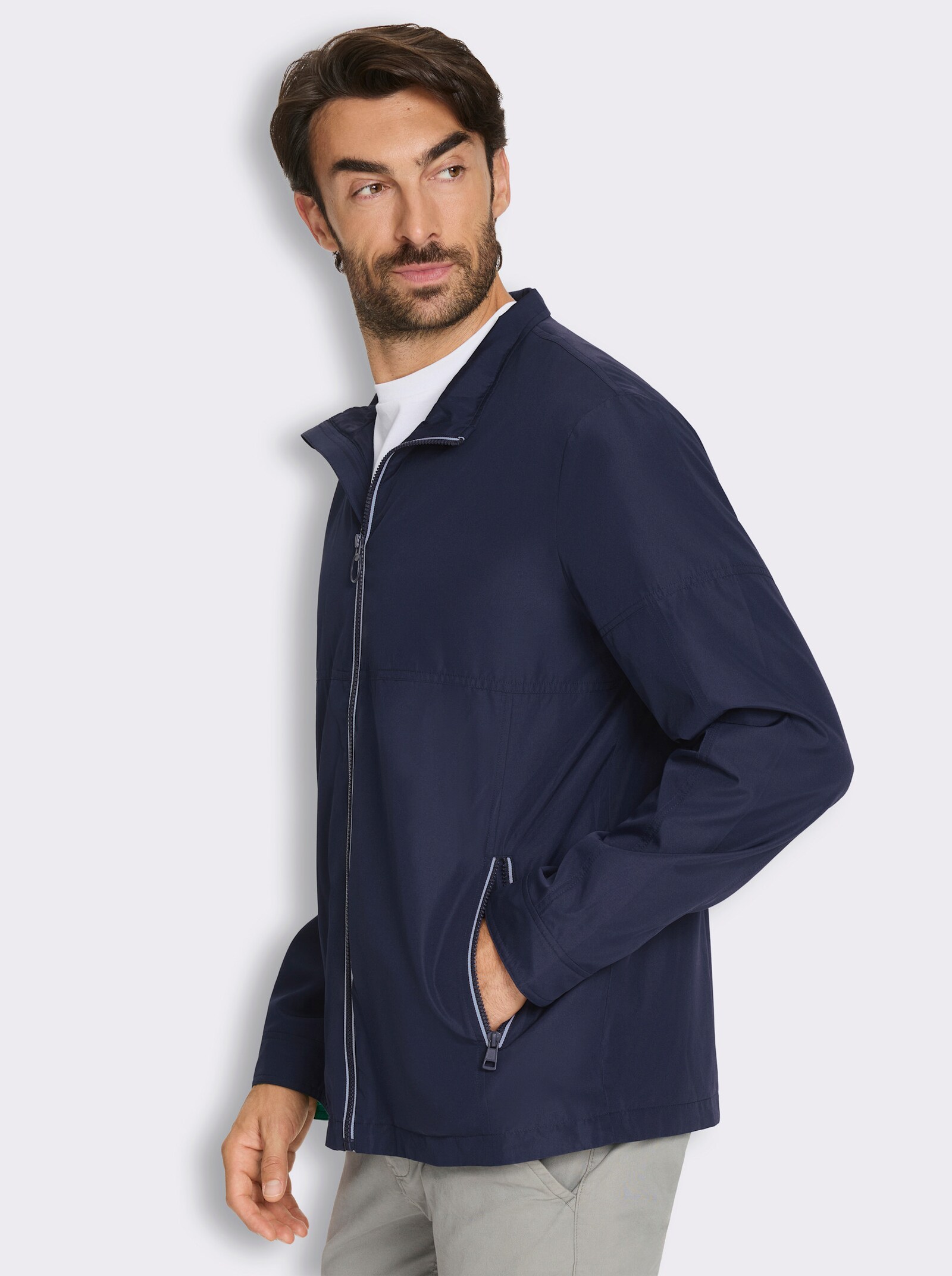 Blouson mit Mesh-Futter, pflegeleicht - marine