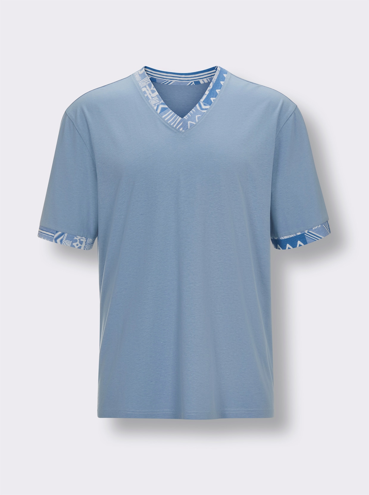 wäschepur men Shorty's - ecru/zand bedrukt + ecru/bleu bedrukt