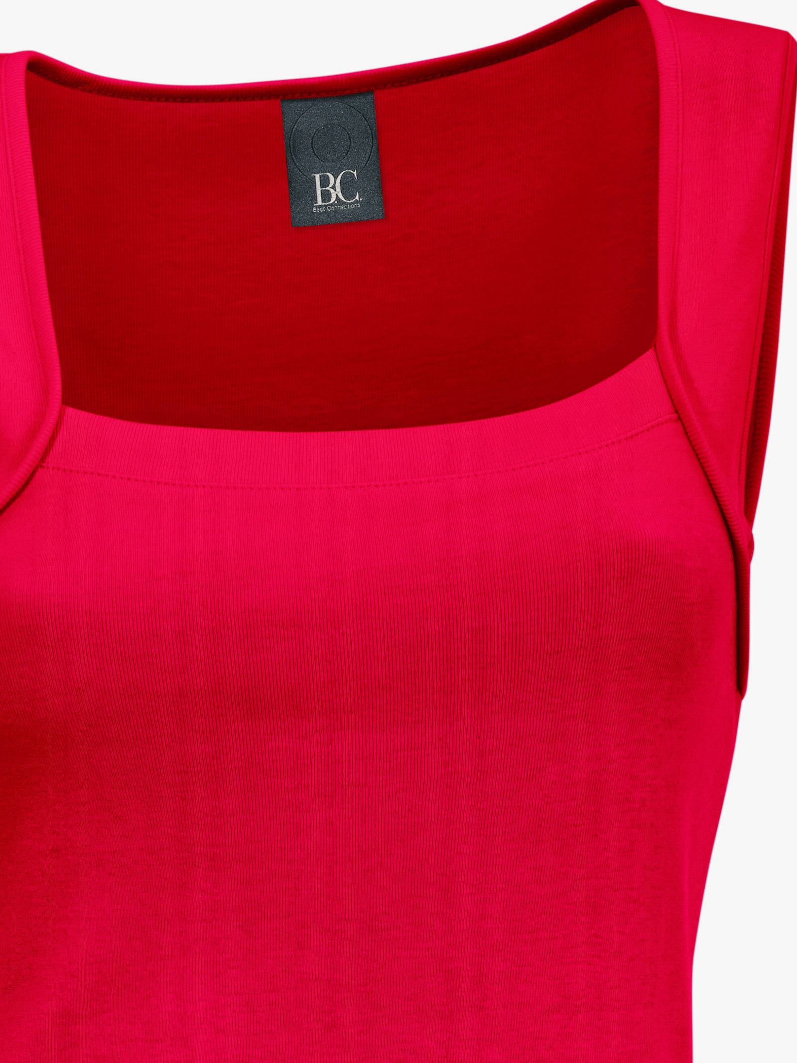 heine Shirttop met vierkante hals - rood