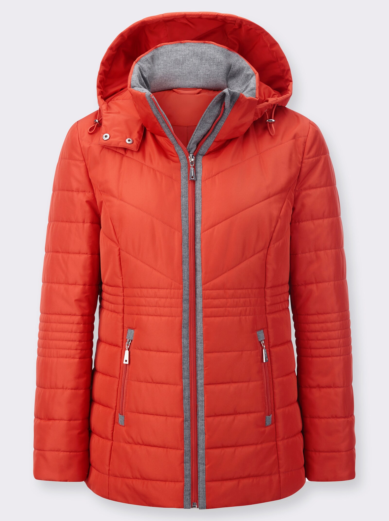 Steppjacke mit Flanell-Details - terra