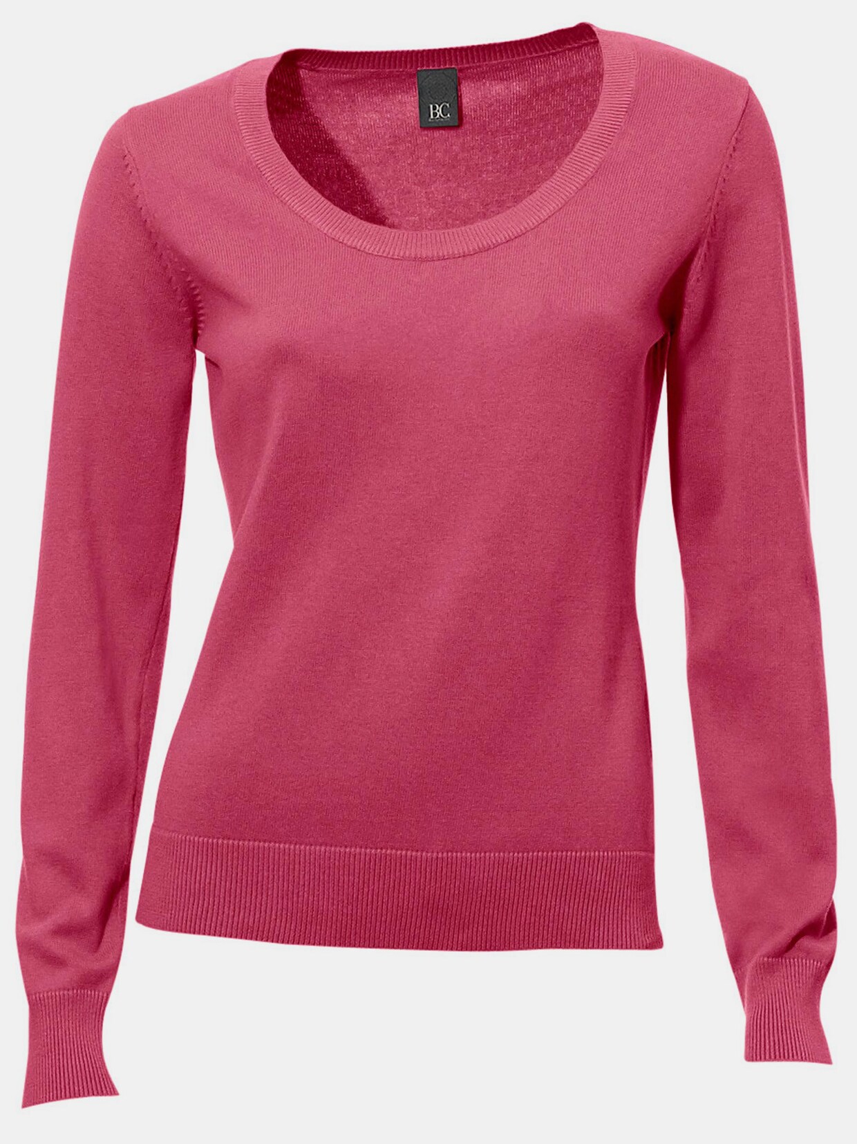Linea Tesini Rundhals-Pullover - pink