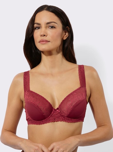 wäschepur Bügel-BH mit wattierten Komfortträgern - kirsche