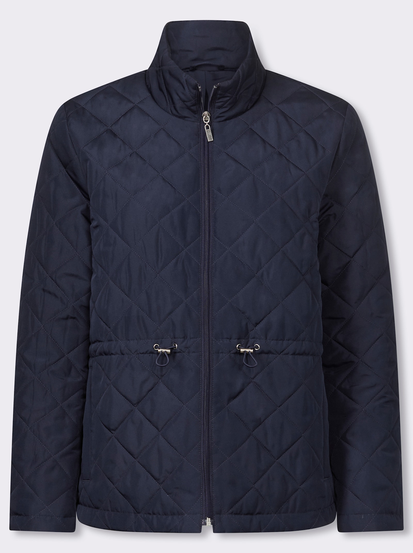 Steppjacke mit Tunnelzug in der Taille - marine