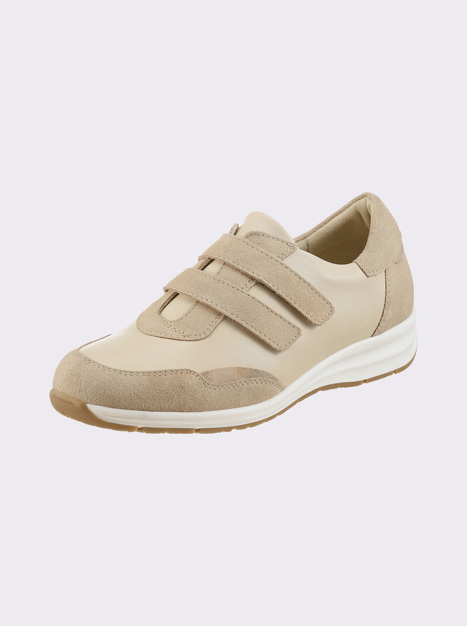 airsoft modern+ Klettschuh aus Leder - beige