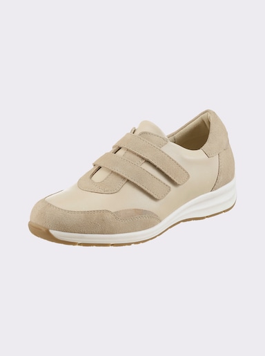 airsoft modern+ Klettschuh aus Leder - beige