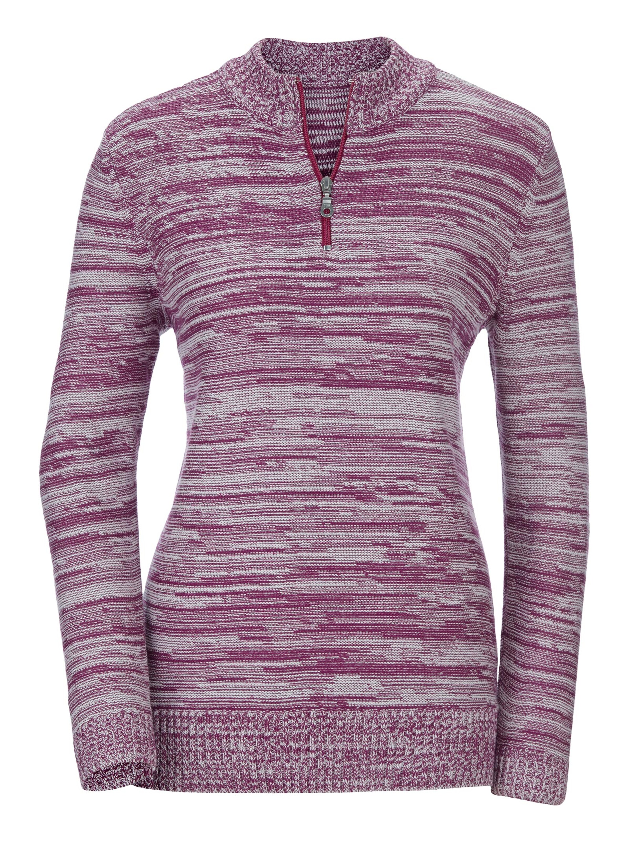 Pullover - fuchsia-meliert