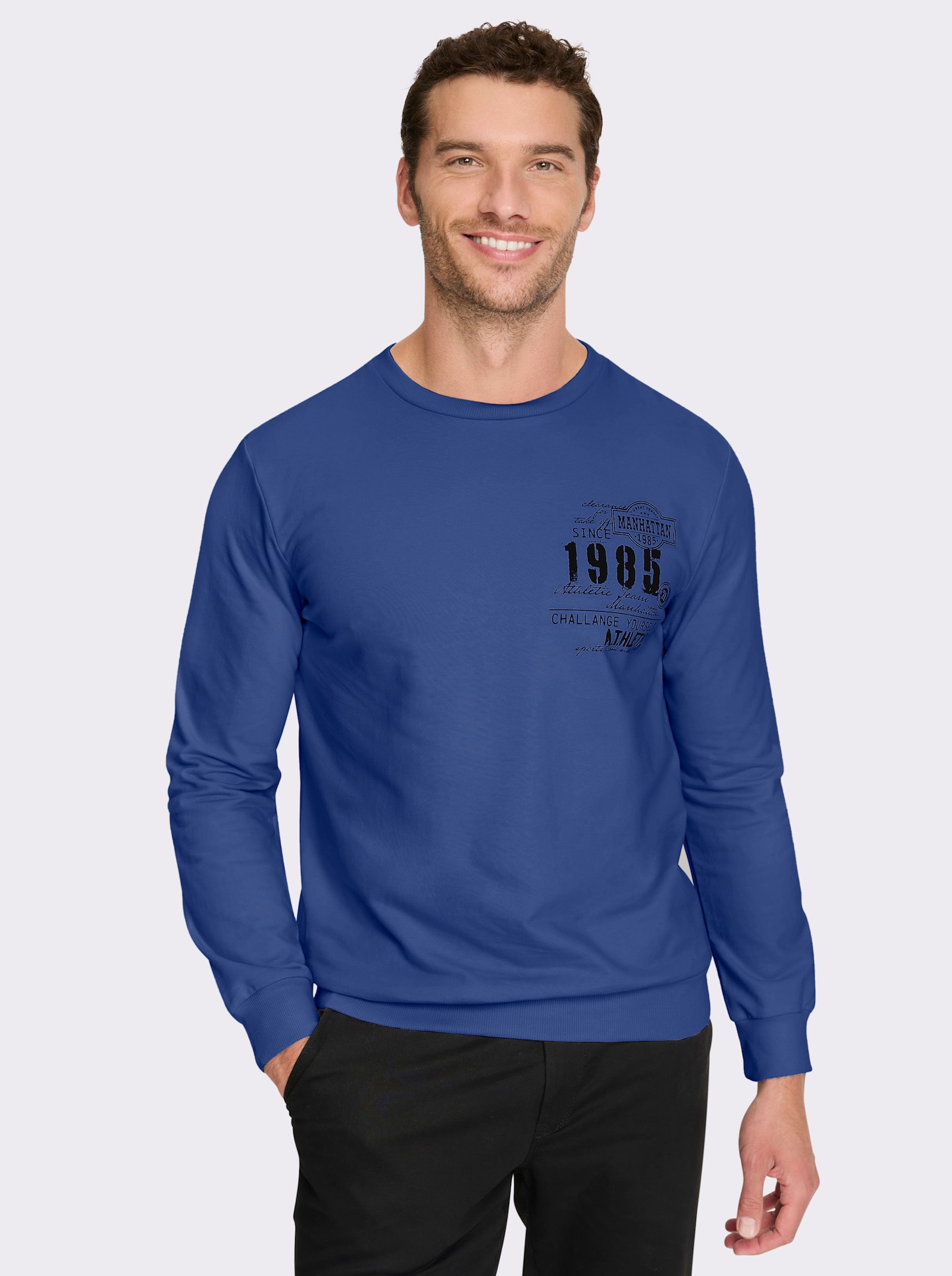 Catamaran Sweatshirt mit Bündchenabschlüssen - jeansblau