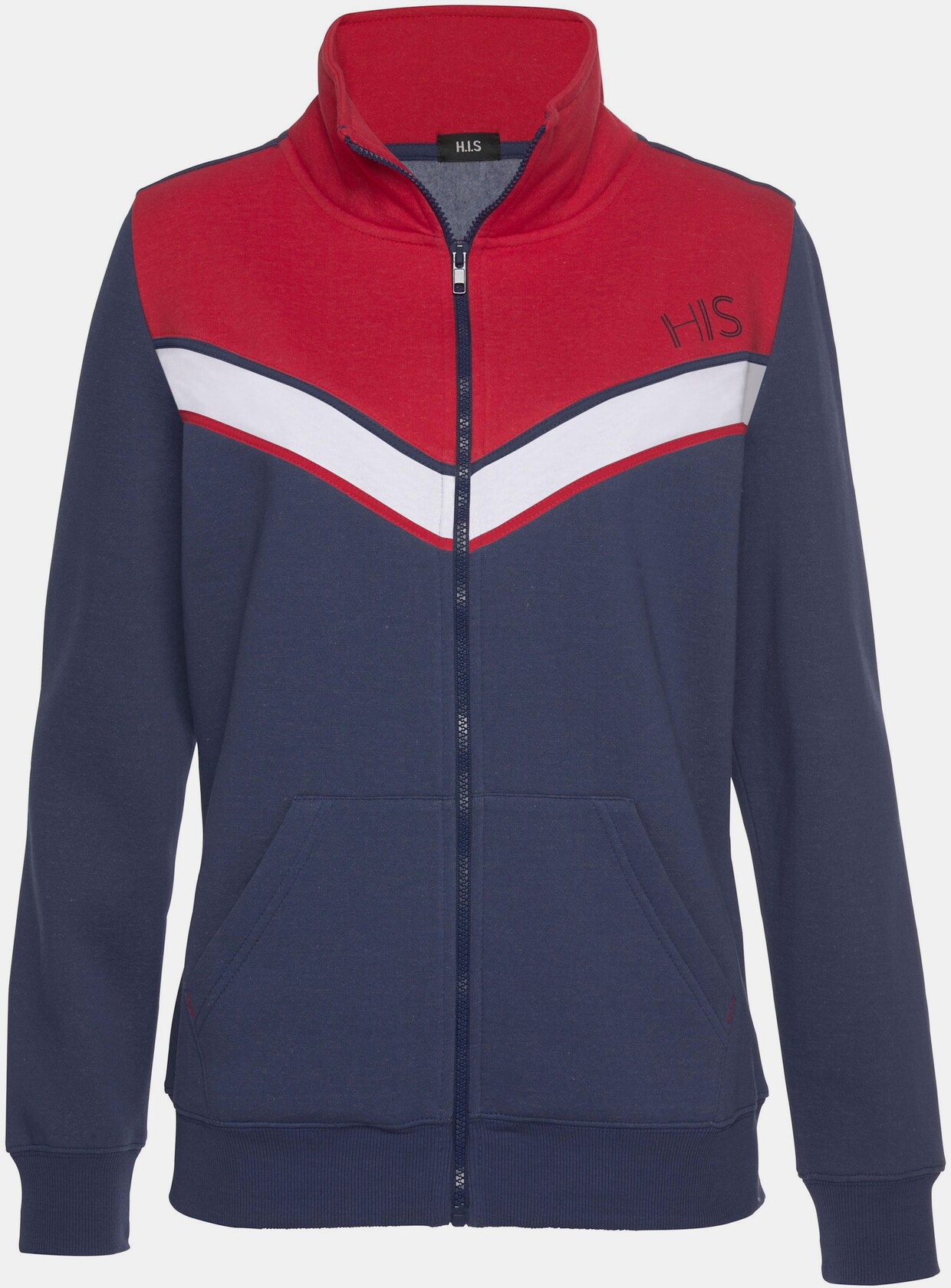 H.I.S Sweatjacke - navy-marine-rot