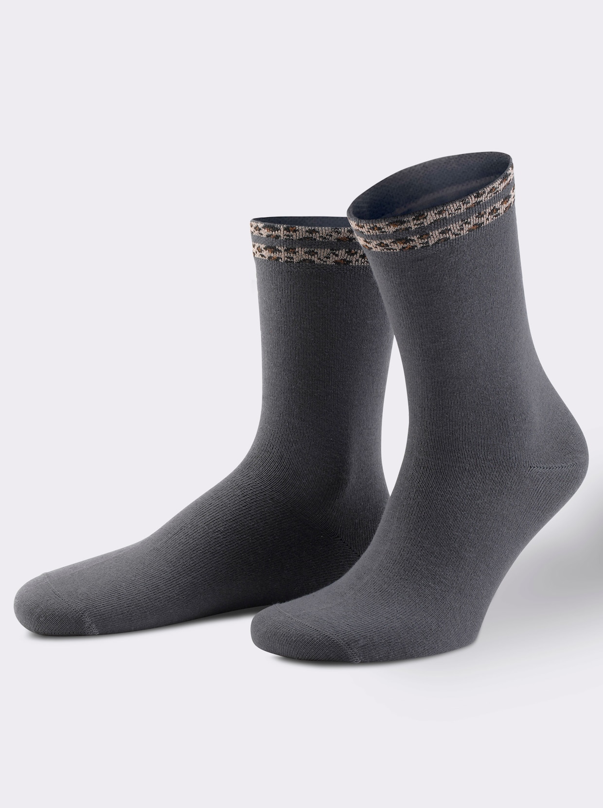 wäschepur Damen-Socken - schwarz-gemustert