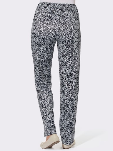 Jerseyhose mit seitlichen Taschen - schwarz-gemustert