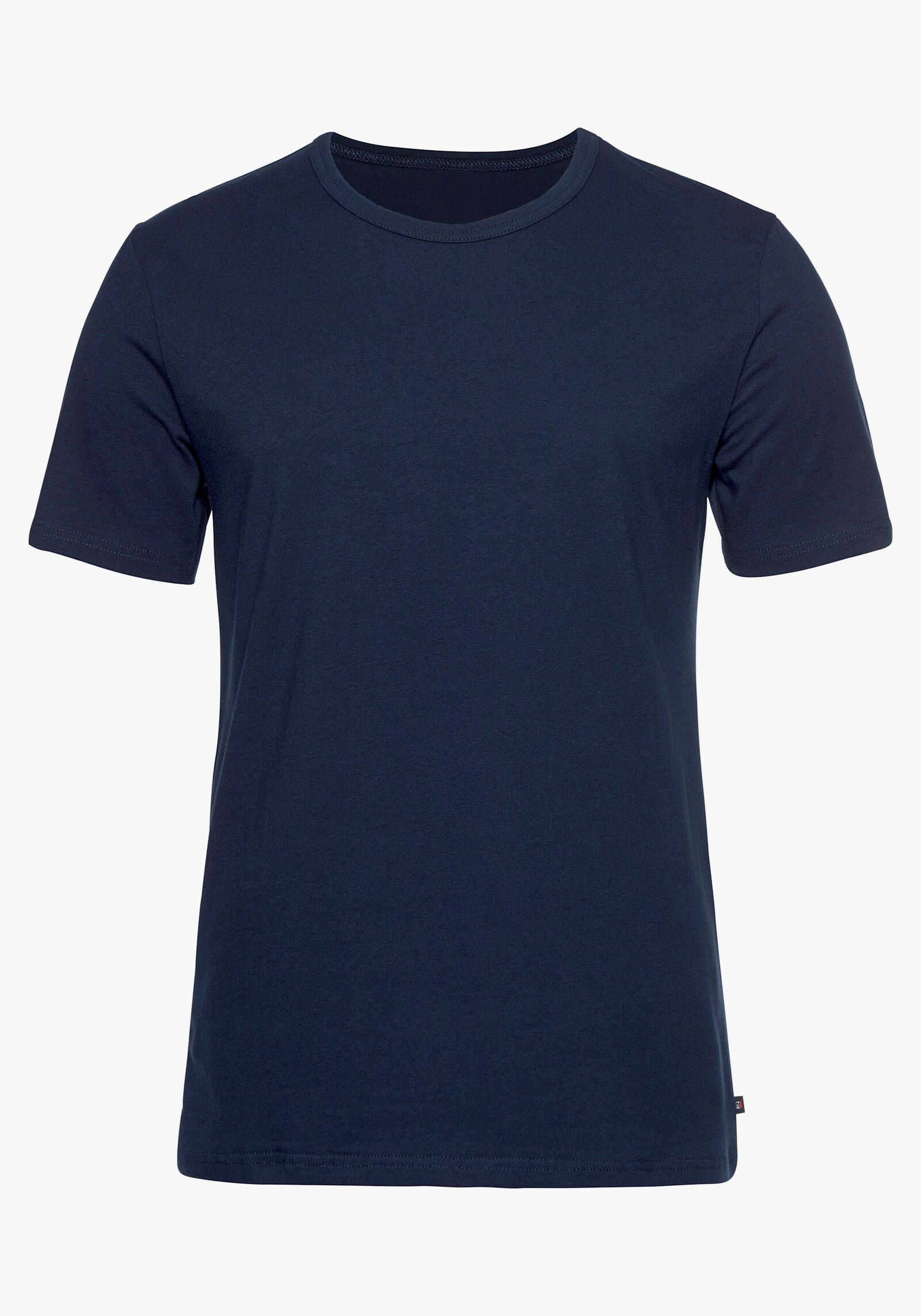 H.I.S T-Shirt - marine, grau-meliert