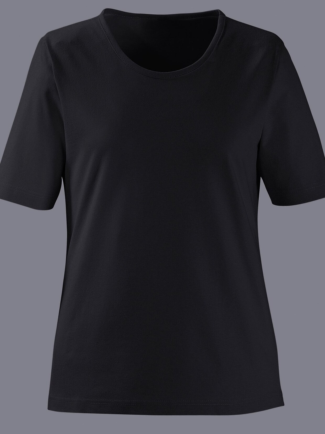 Rundhalsshirt - schwarz