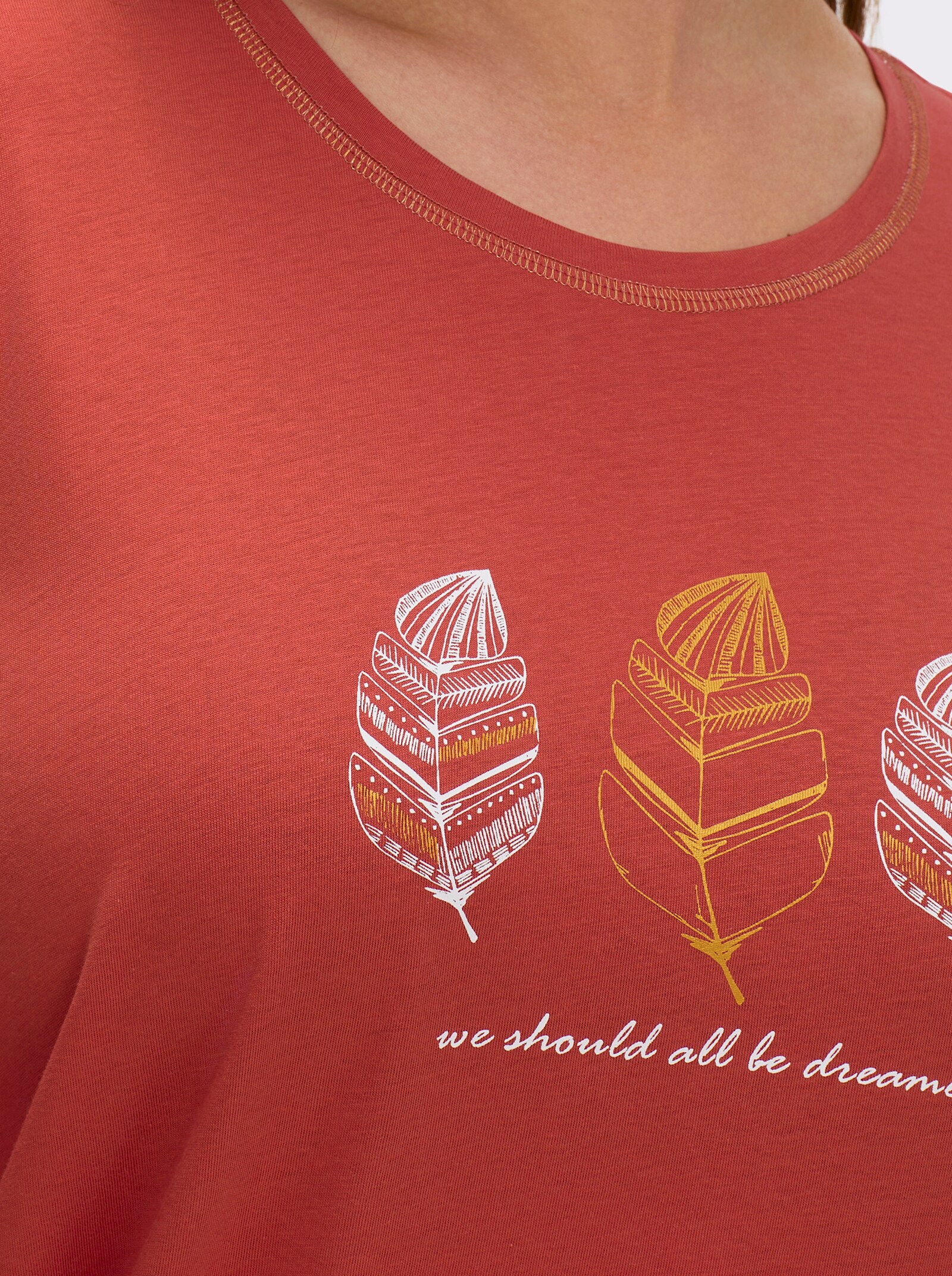 wäschepur Sleepshirts mit glänzendem Druck vorne - marine + terra