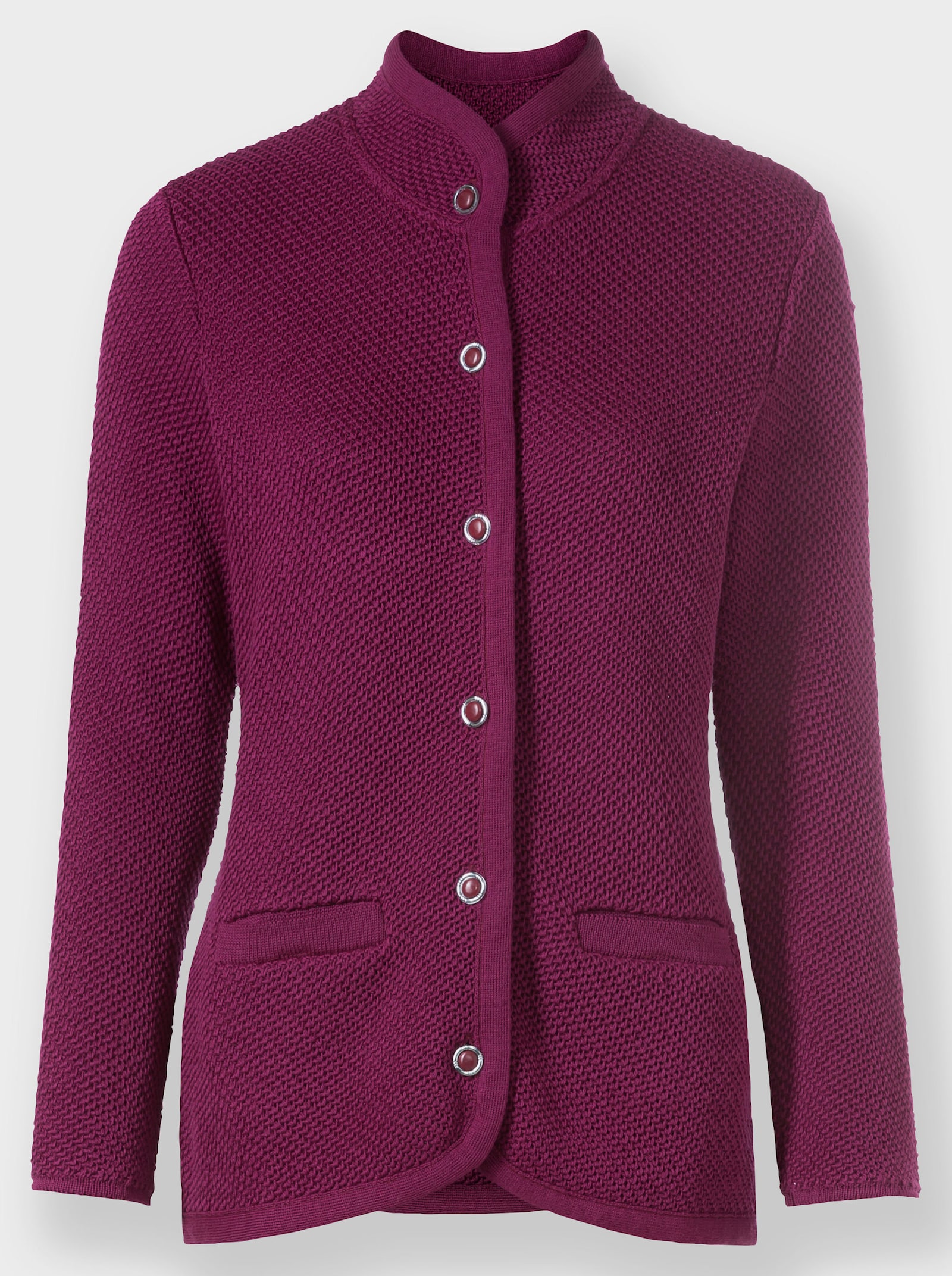 Strickjacke mit Perlfang-Muster - malve