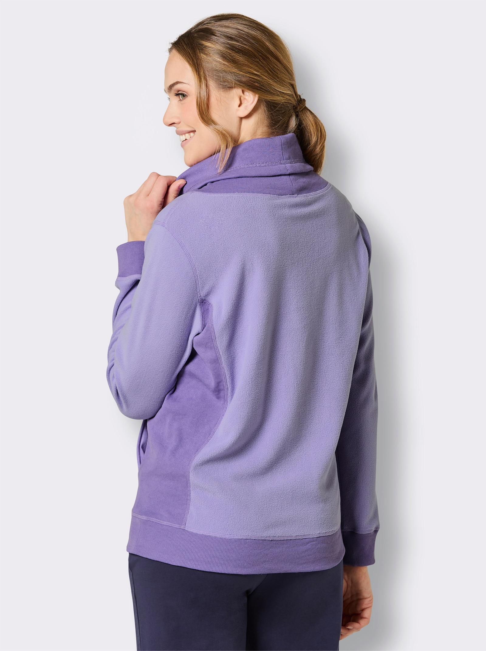 Catamaran Sports Fleeceshirt mit Nahttaschen - lavendel