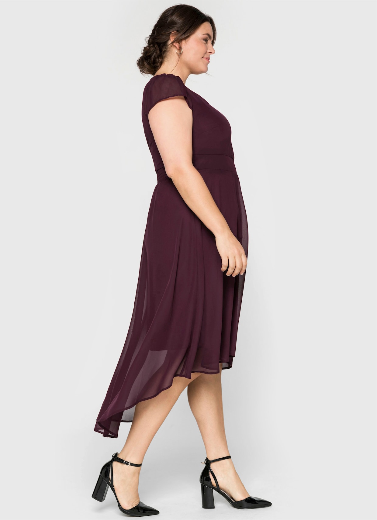 sheego Abendkleid - aubergine