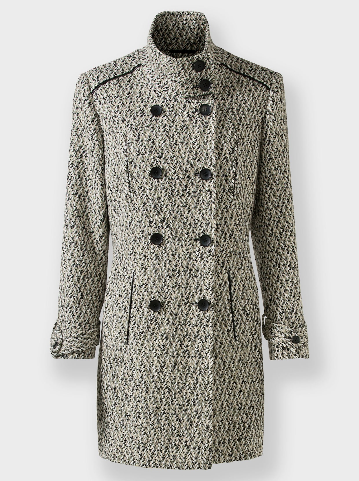 heine Veste - kaki-écru à motifs