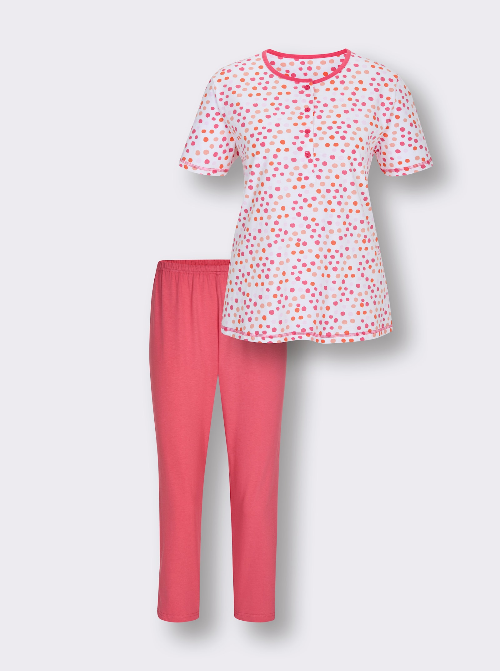 Comtessa Capripak - wit/flamingo bedrukt