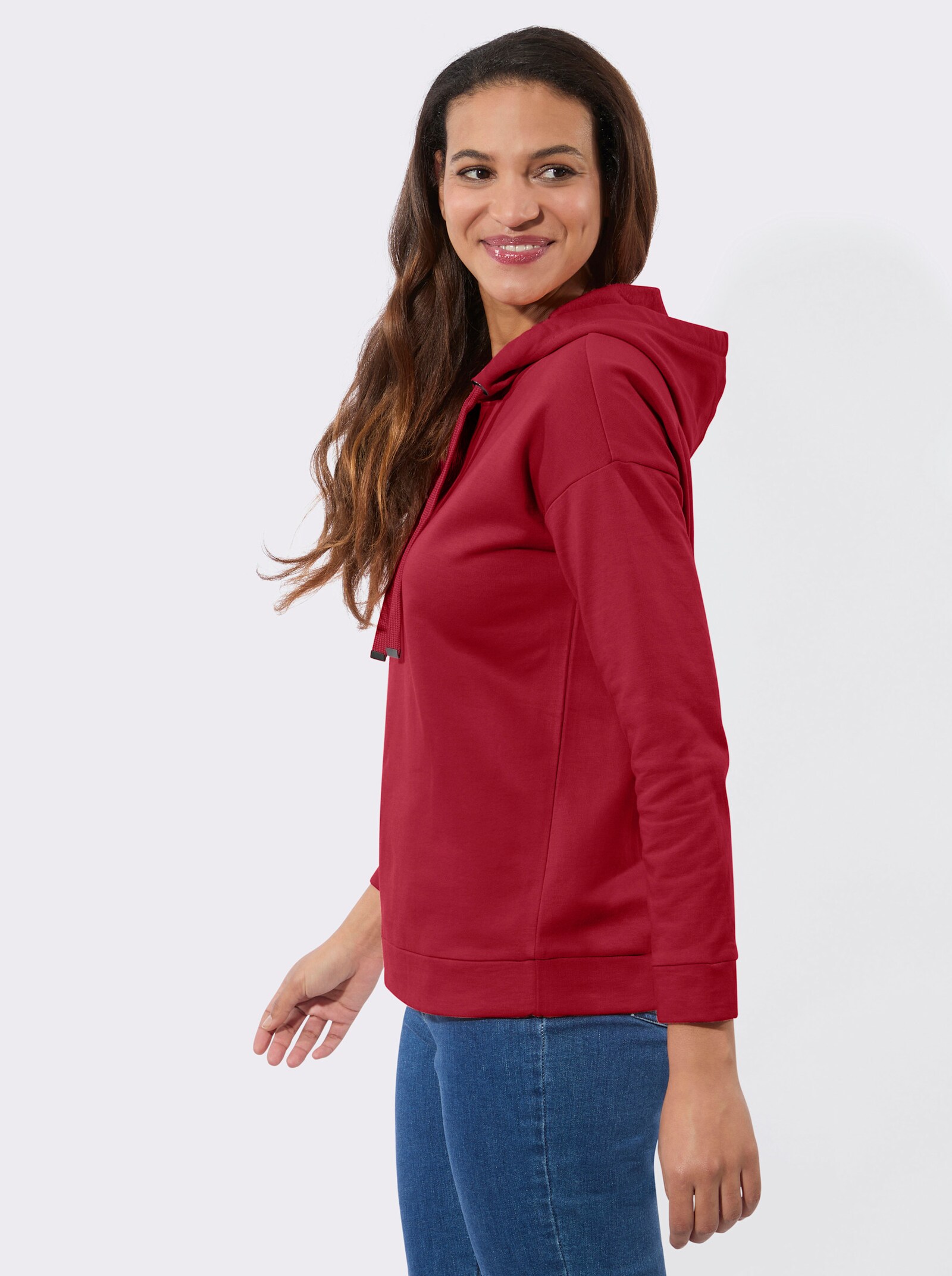 Sweatshirt mit Kapuze - rot