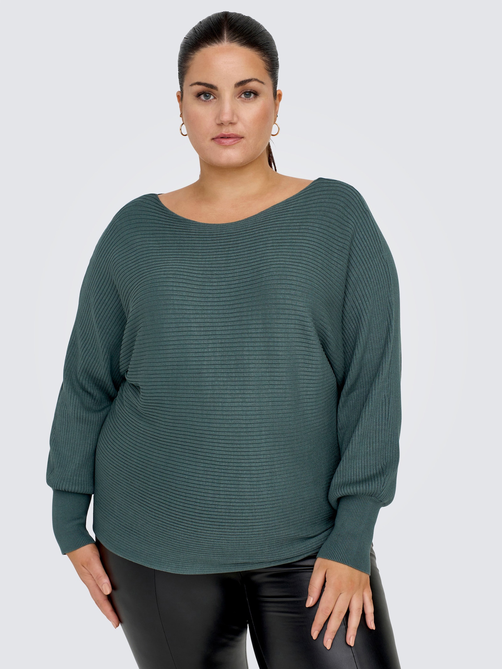 ONLY CARMAKOMA Strickpullover - balsam green