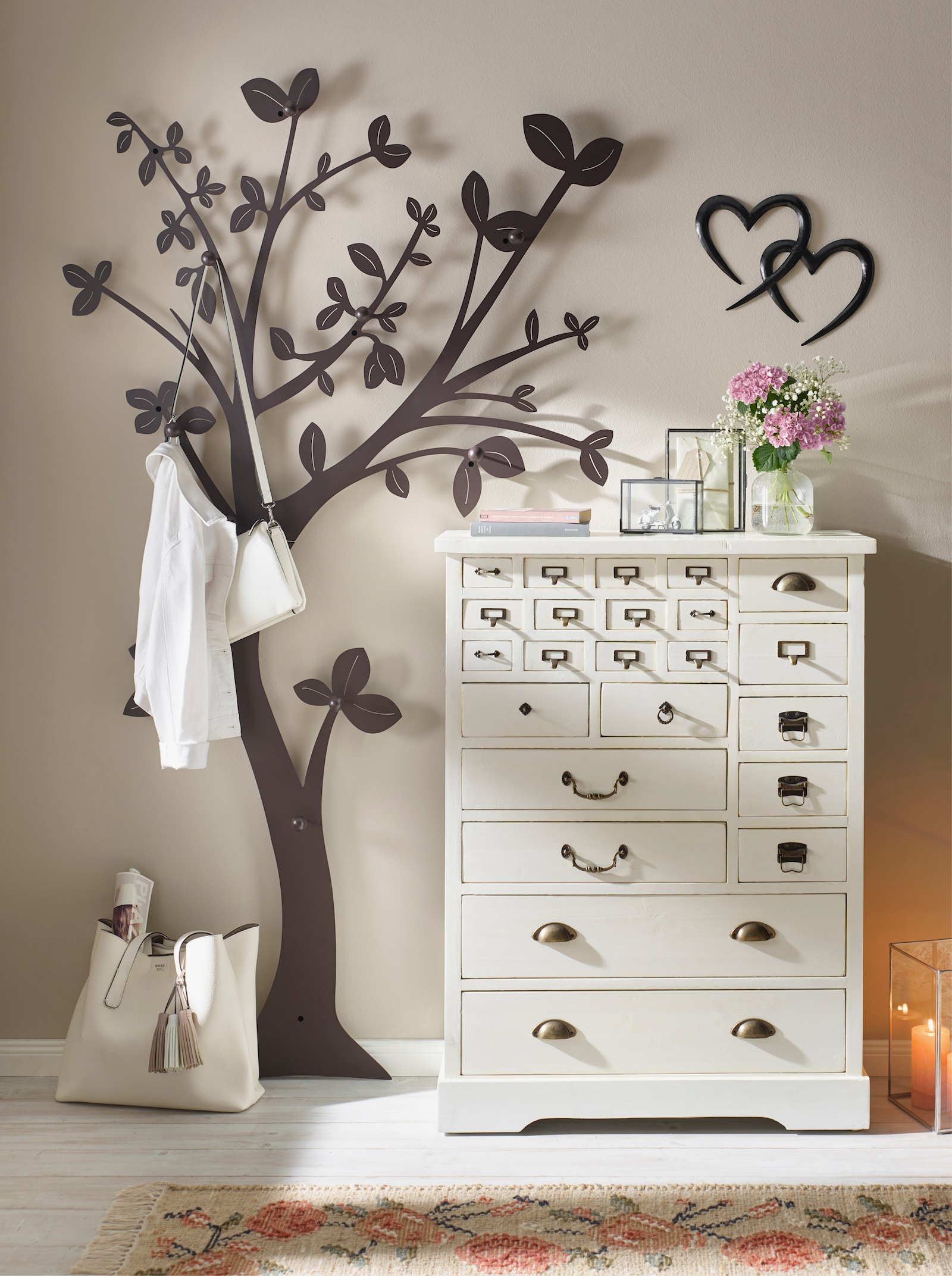 heine home Wandgarderobe - schwarzbraun