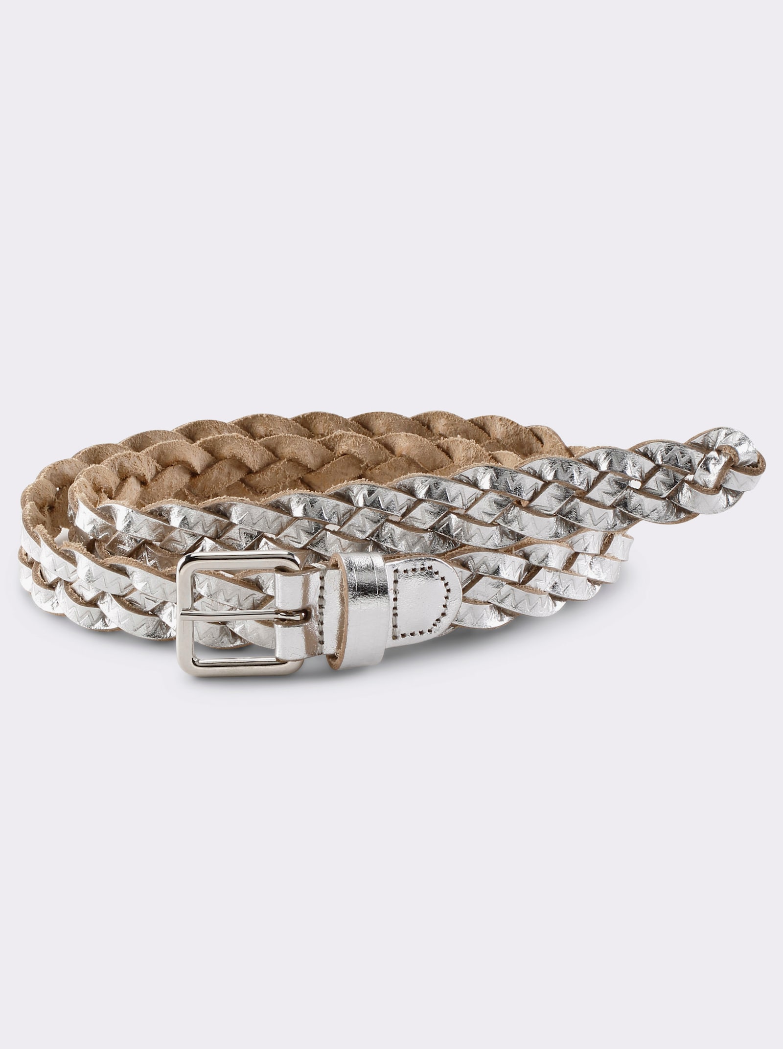 heine Ceinture effet tressé - couleur argent