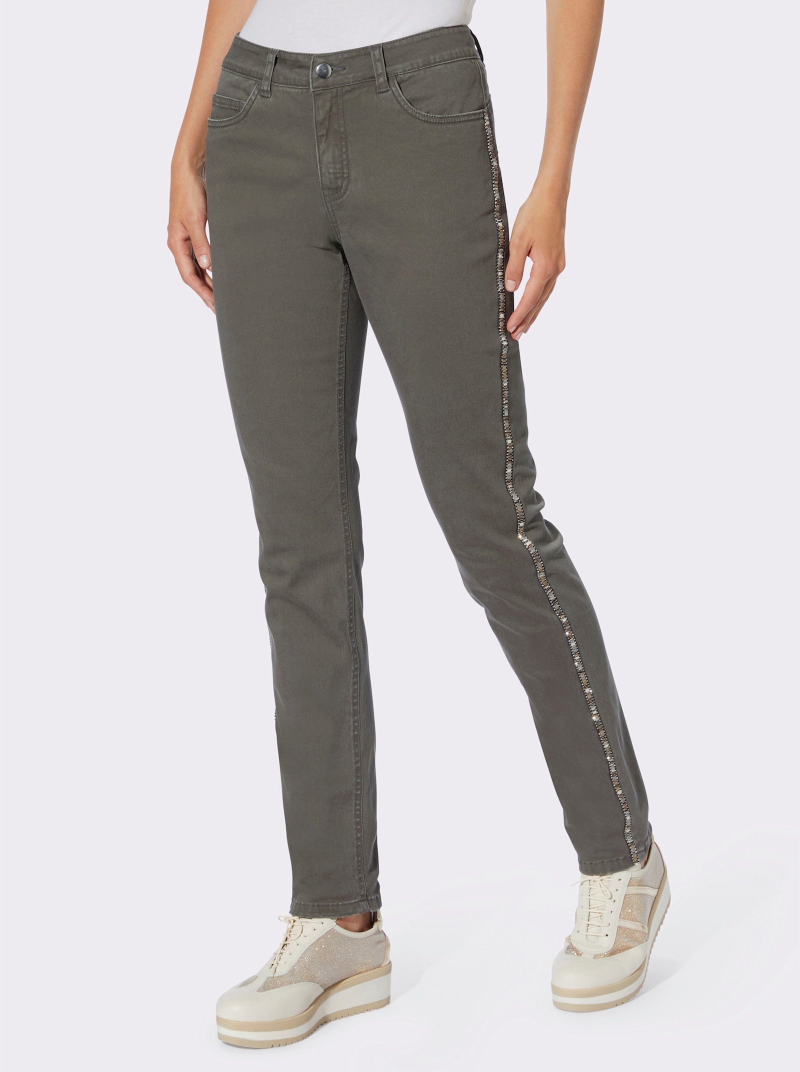 heine Jean avec effet push-up - kaki