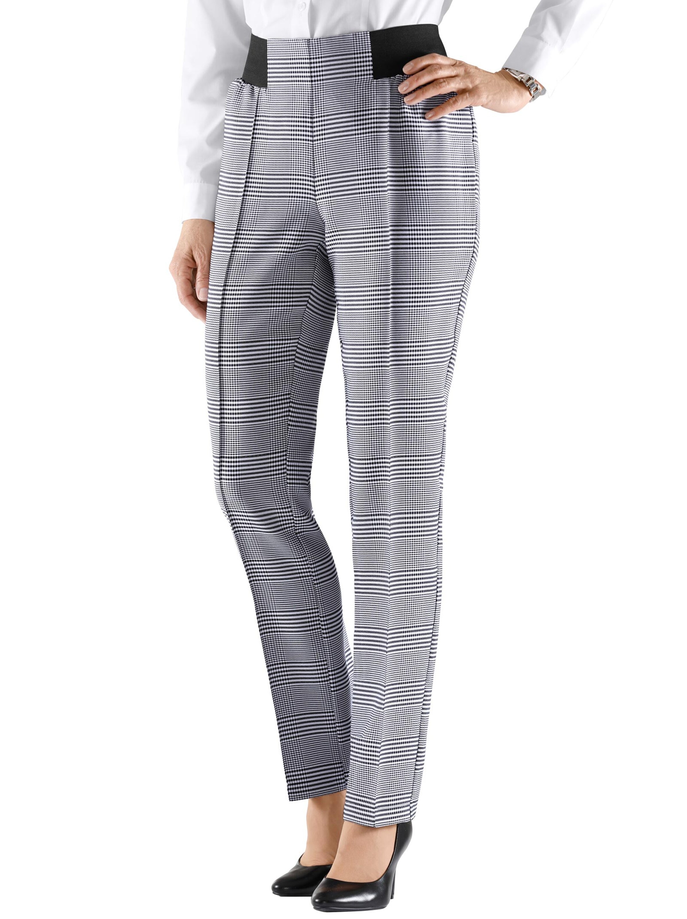 Hose - schwarz-weiß-kariert