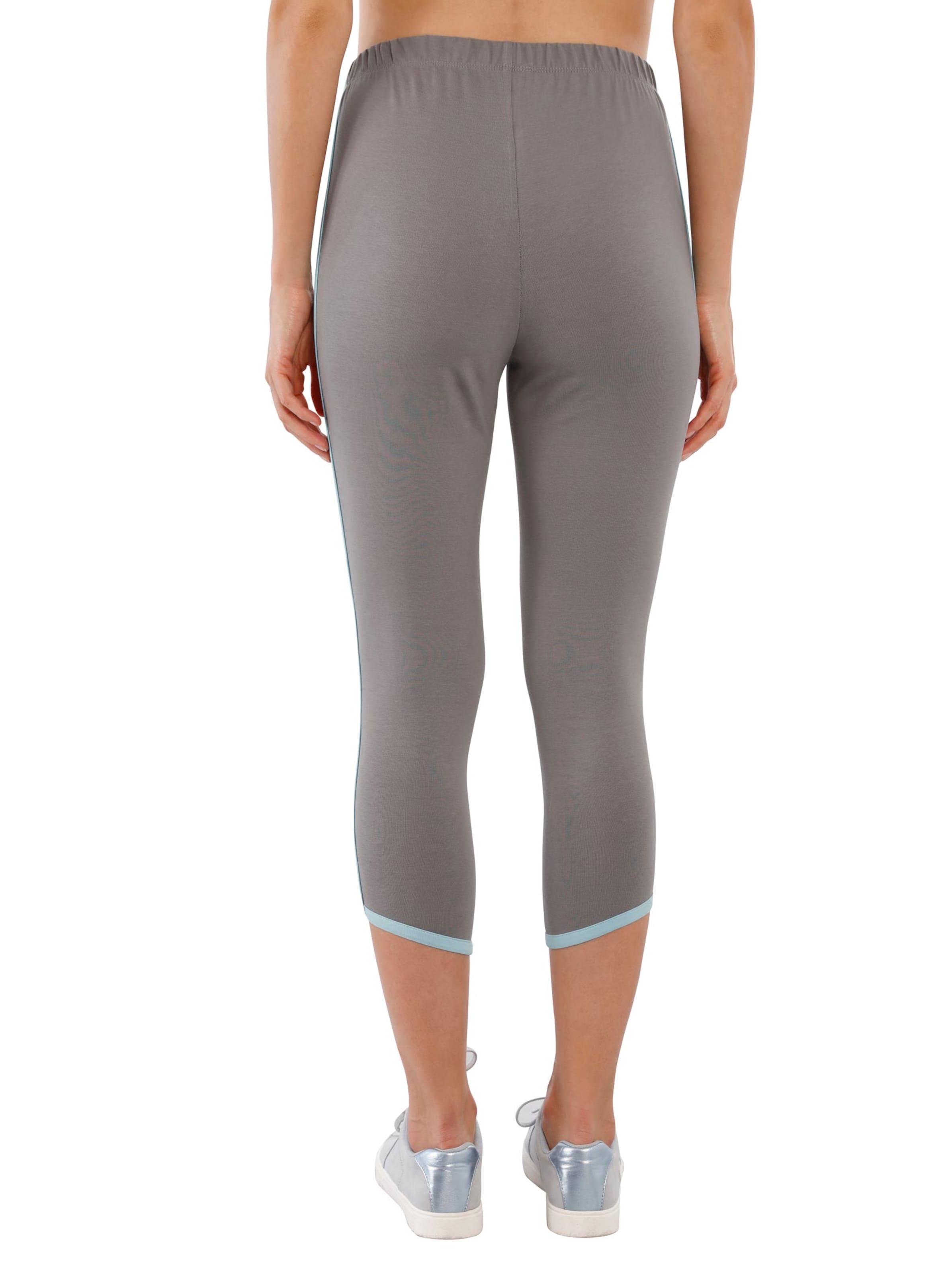 7/8-Leggings - grau-türkis
