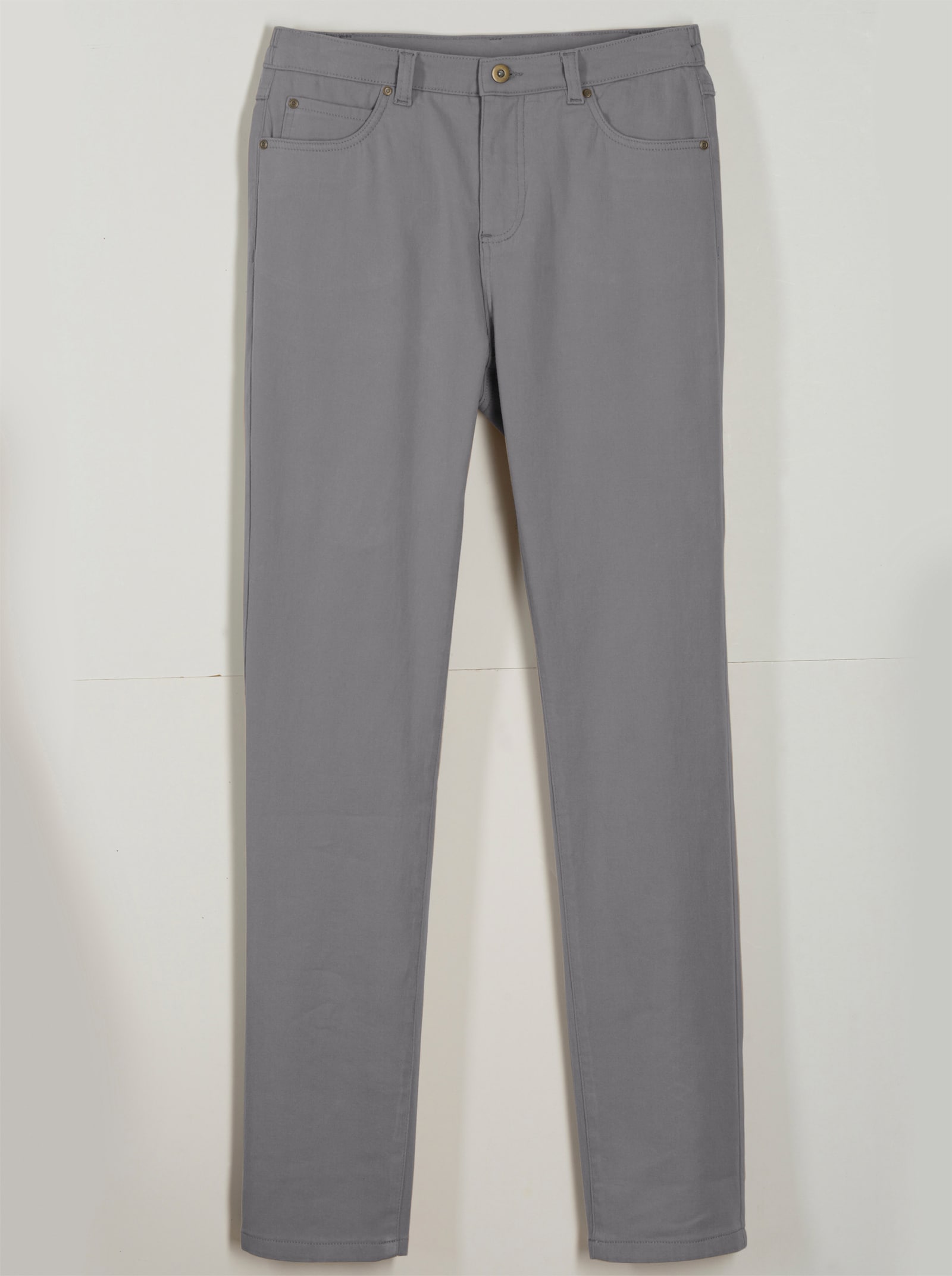 5-Pocket-Hose mit seitlichem Dehnbund - grau